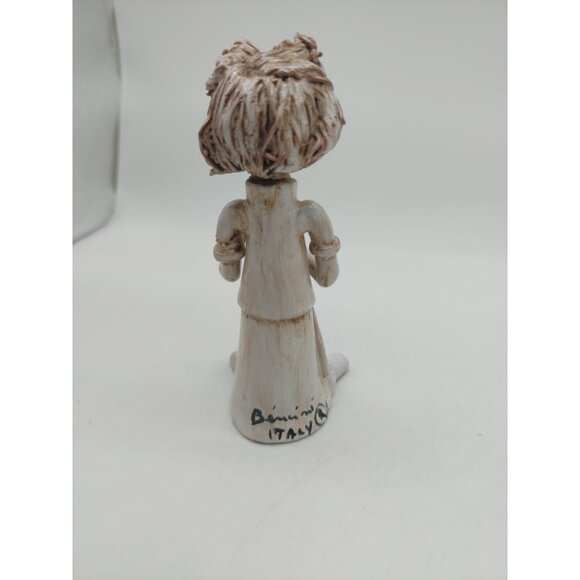 Dino Bencini Italy Art Sculpture Signed Figurine Tennis Player 5” - Picture 5 of 9